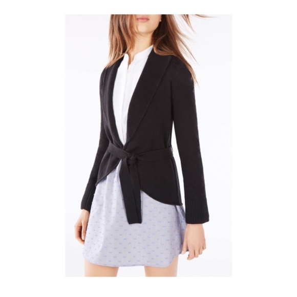 BCBGMaxAzria Sweaters - BCBG Black Wrap Cardigan M